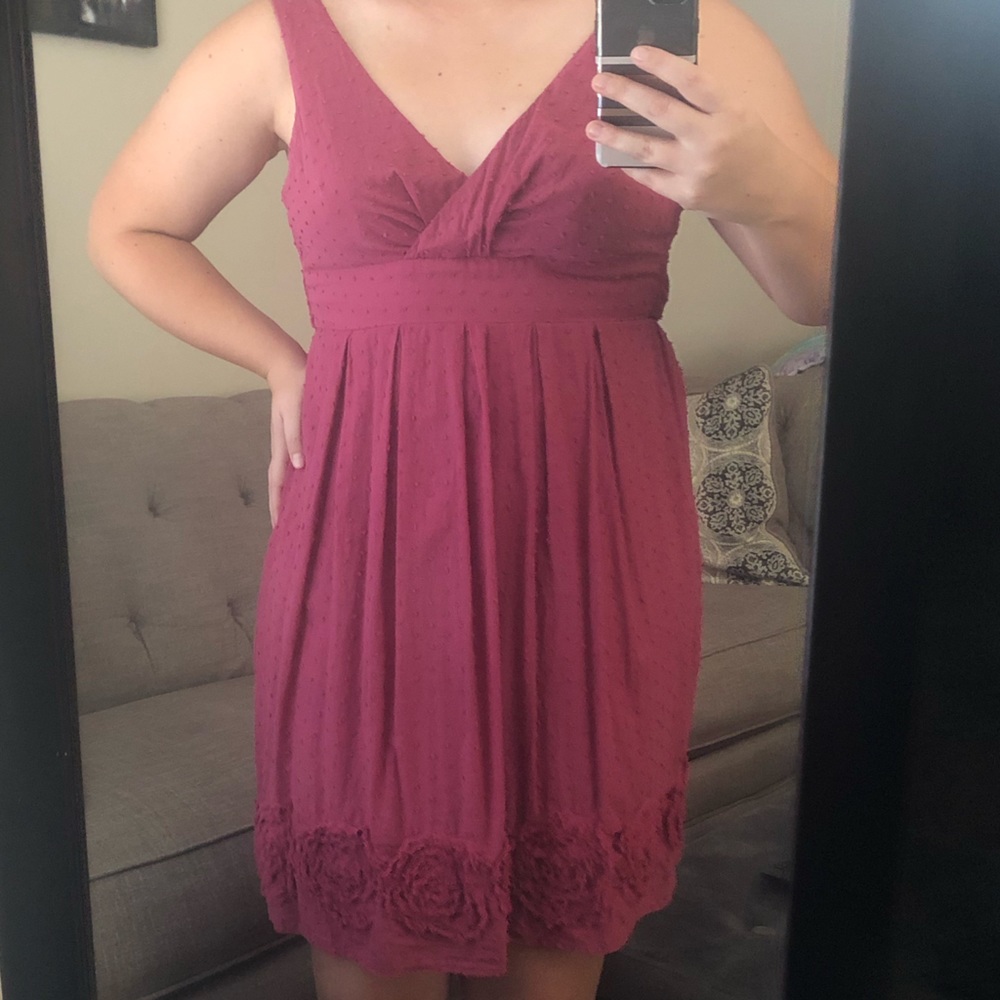 Maurices Dusty Rose Knee Length Swing Dress